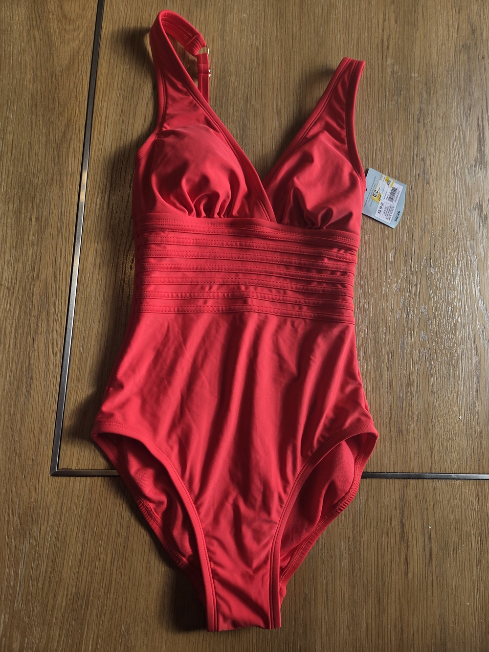 Target Red V-Neck One-Piece Swimsuit XS